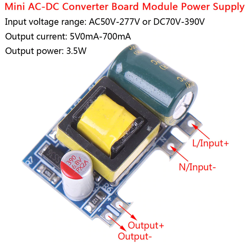 discrete smps module for powering esp32 from ac mains