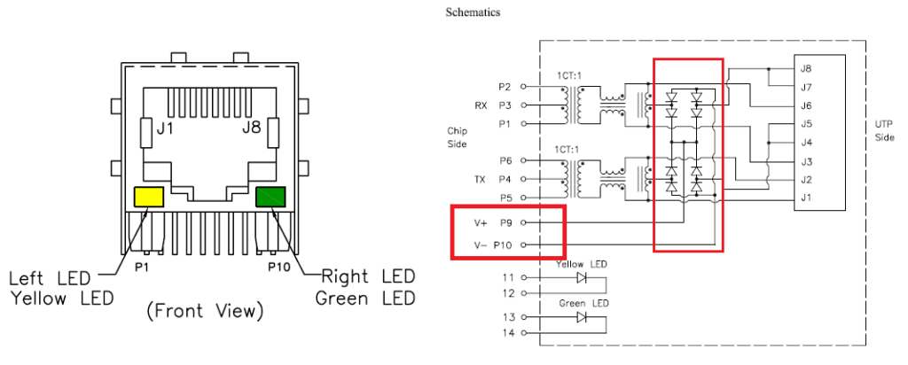 esp32 passive poe ethernet jack