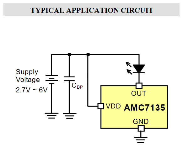 AMC7135 1w led driver schematic circuit diagram