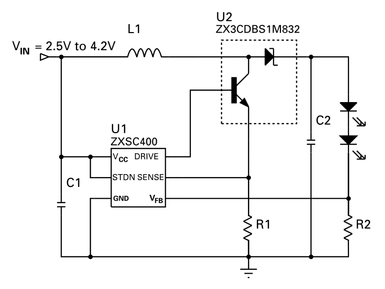 lipo 1W LED driver schematic to replace AMC7135