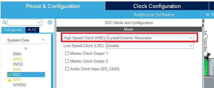 STM32 usb device clock setting