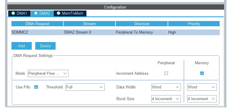 stm32 fatfs dma setting hard fault solution