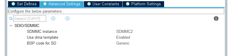 stm32cube sdmmc fatfs instance dma bsp setting