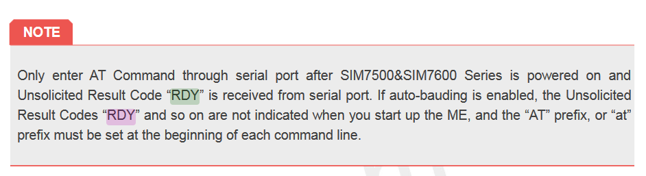 RDY SIM7600 time before first AT command