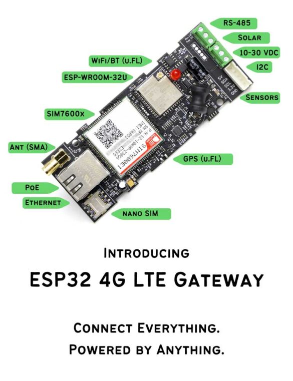 Simple esp32 ethernet example with esp32 gateway