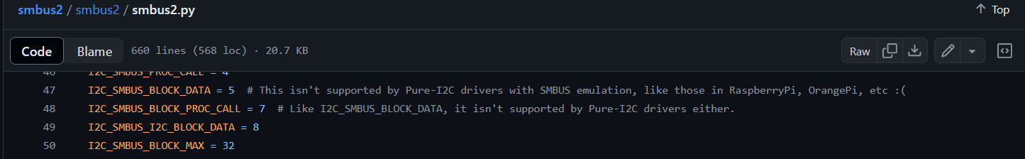 smbus block data not supported raspberry pi