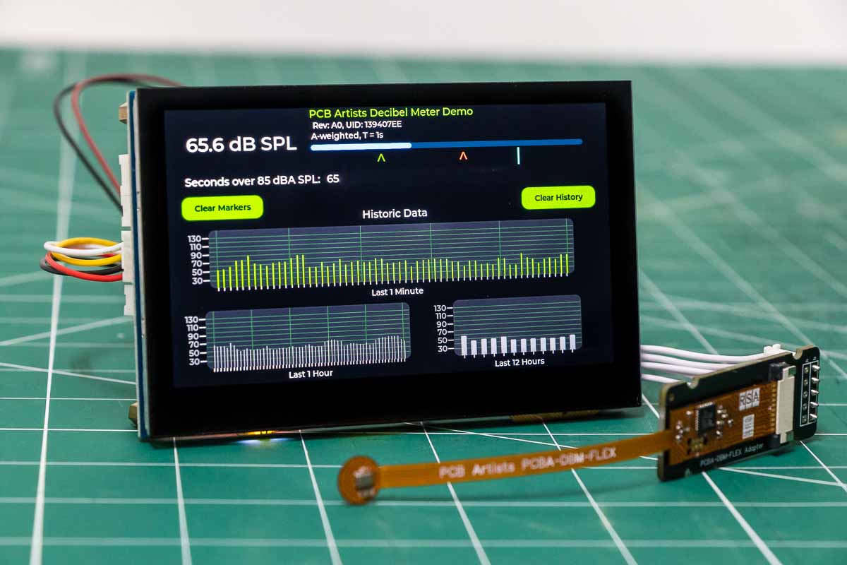 esp32 industrial noise monitor display and sensor