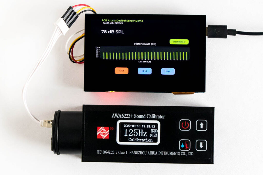 PCBA-DBM-r3 A-weighted 125 Hz sound level