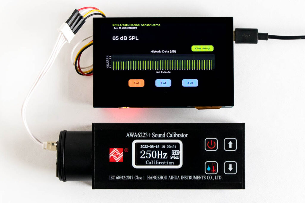 PCBA-DBM-r3 A-weighted 250 Hz sound level
