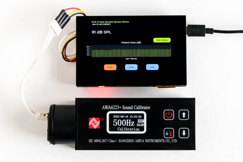 PCBA-DBM-r3 A-weighted 500 Hz sound level